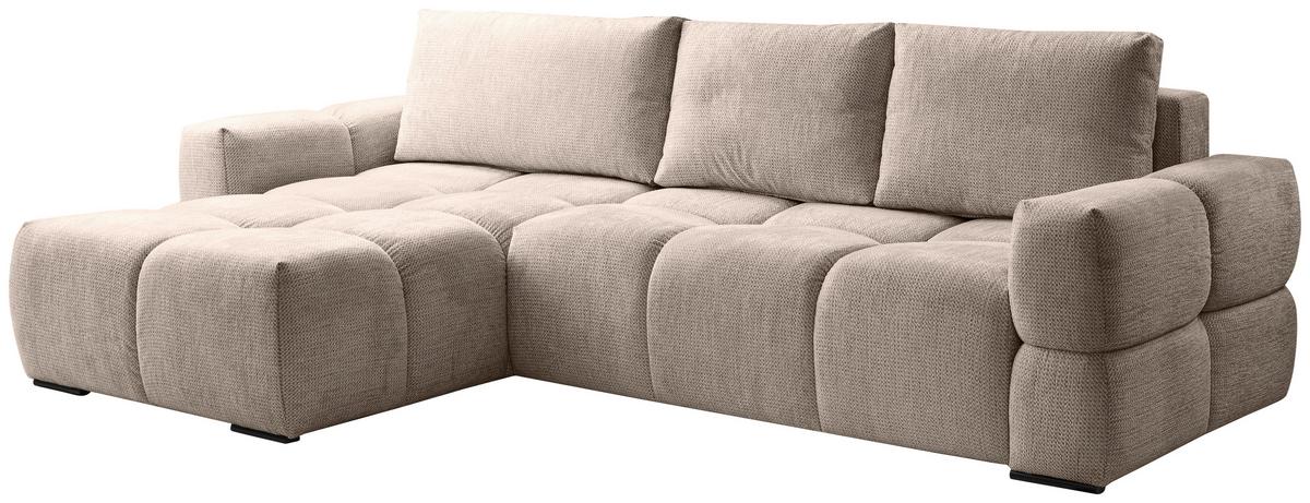 Kutna Garnitura Genova - crna/taupe, Basics, tekstil/metal (299/74-90/173cm) - Modern Living