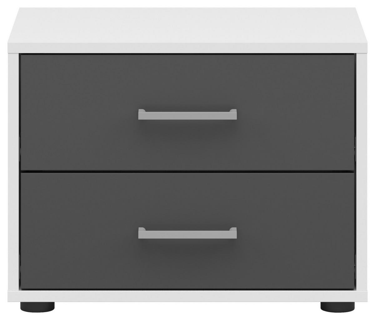 NOPTIERA SMART 2 - alb/antracit, Basics, material pe bază de lemn (50/38/35cm)
