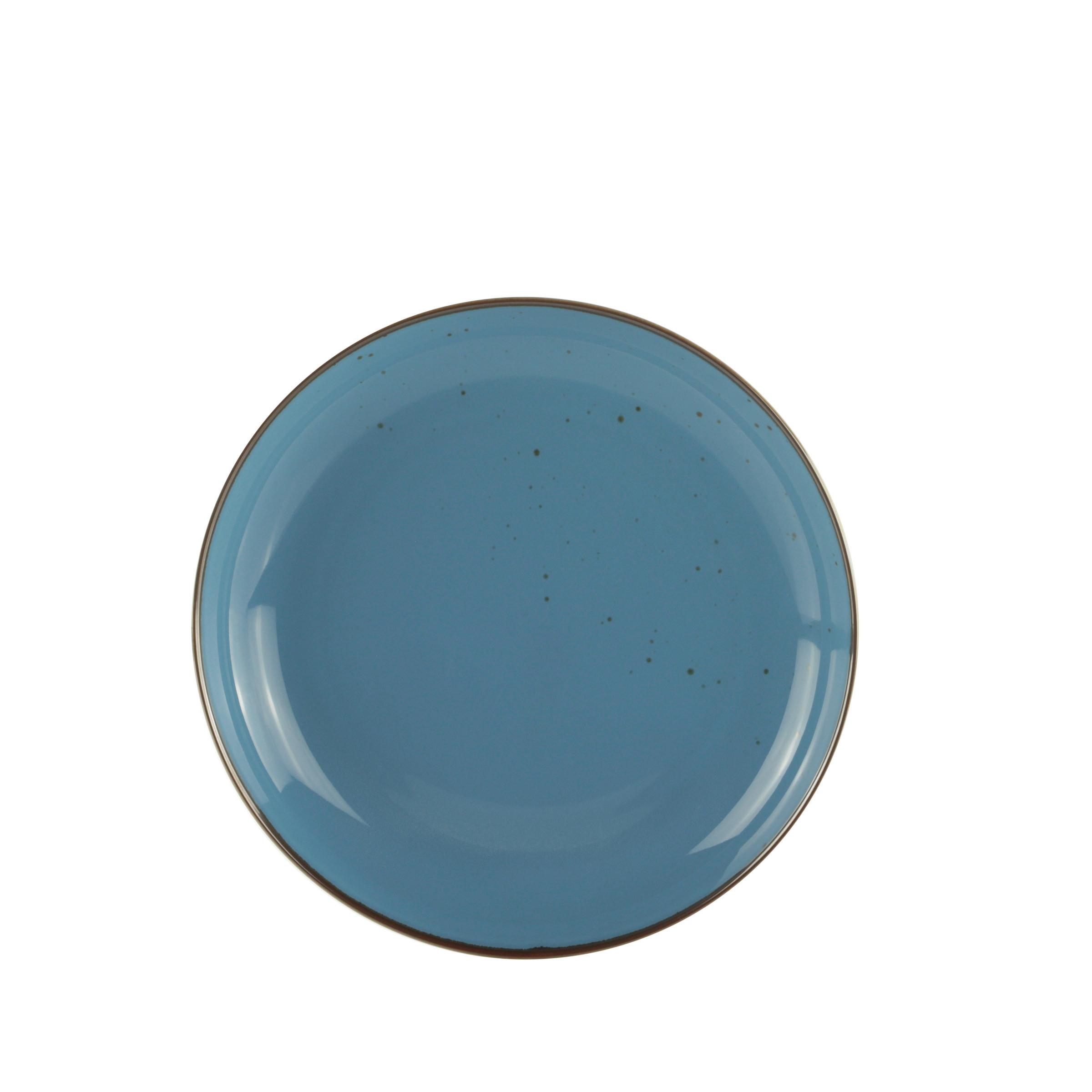 Dessertteller Capri aus Porzellan Ø 22cm - Blau, Modern, Keramik (22/3,2cm) - Mömax