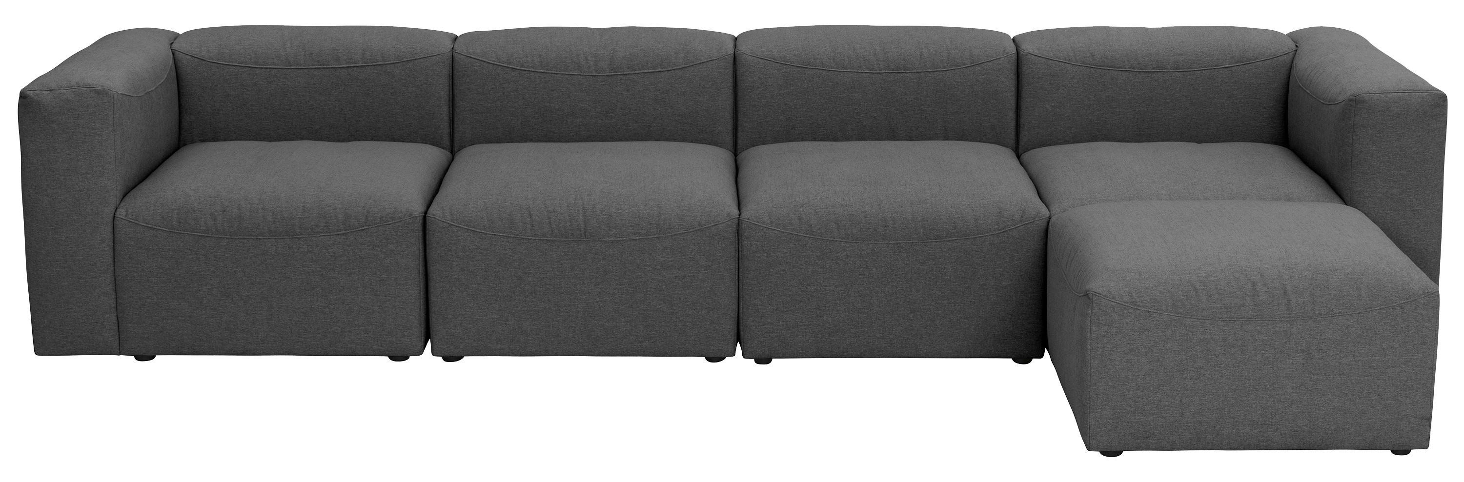 ECKSOFA LENA - Anthrazit, Design, Kunststoff/Textil (350/175cm) - Max Winzer