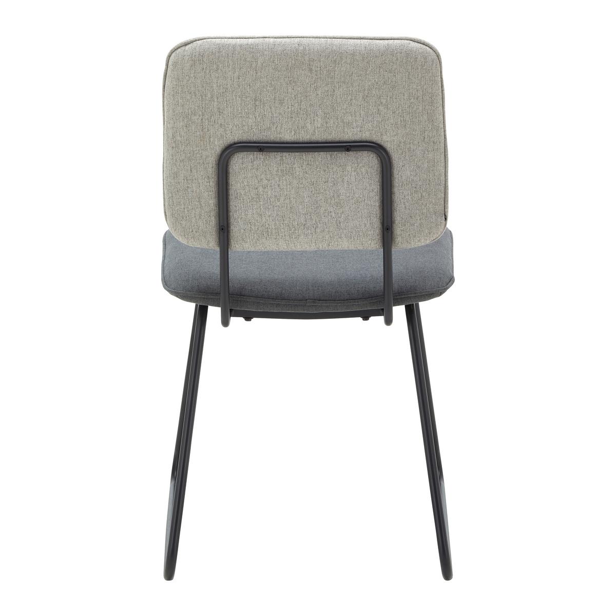 KRZESŁO AVA - jasnoszary/czarny, Modern, metal/drewno (49/85/62cm) - Bessagi Home