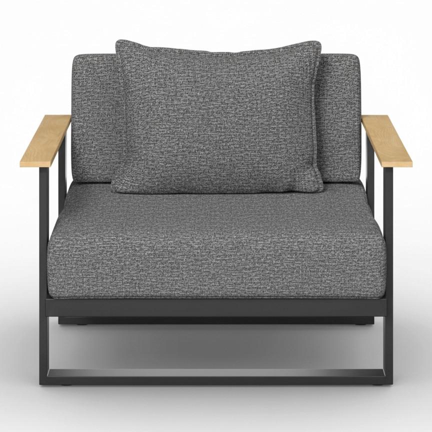 LOUNGEGRUPP FABRIZIA - grå, Modern, metall/trä - Bessagi Garden
