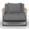 LOUNGEGRUPP FABRIZIA - grå, Modern, metall/trä - Bessagi Garden