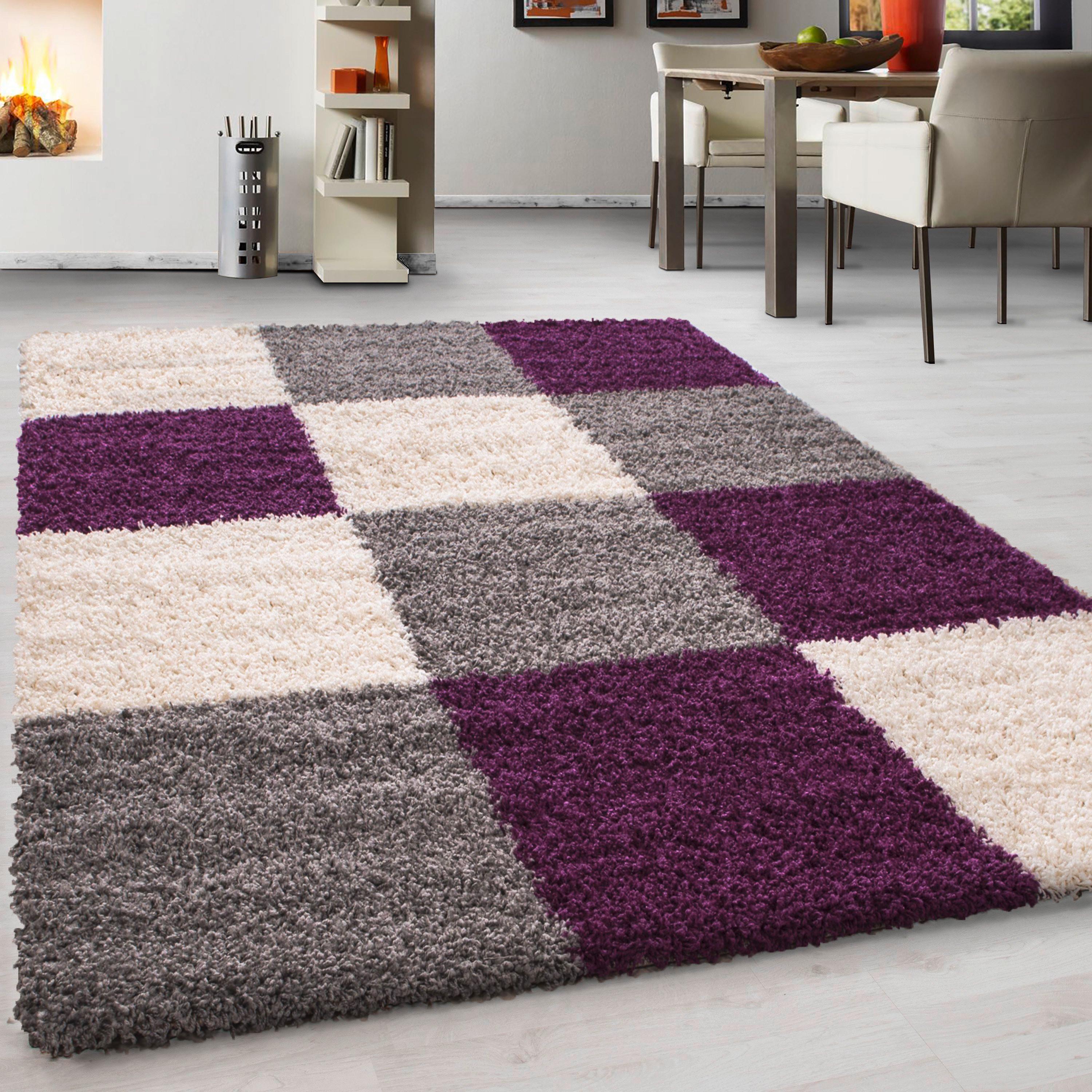 Hochflorteppich Life Lila ca. 60x110cm - Lila, KONVENTIONELL, Textil (60/110cm) - Novel