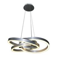LAMPA WISZĄCA LED 6107960 - kolor aluminiowy, Design, tworzywo sztuczne/metal (55/150cm) - Näve