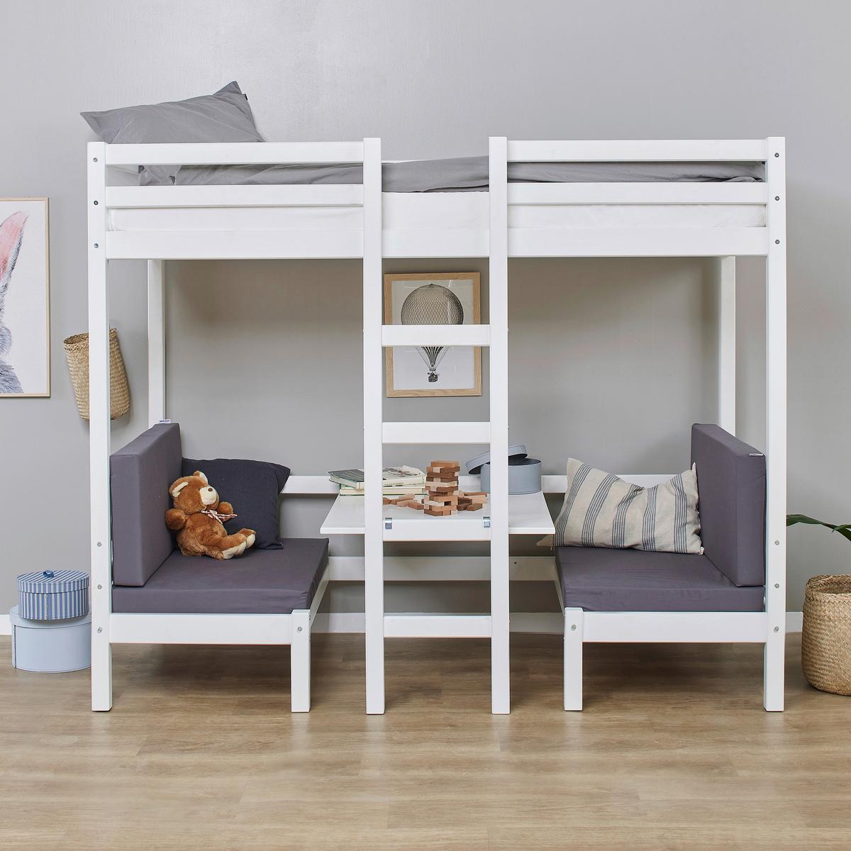 Etagenbett JUMBO Weiß ca. 90x200 cm MDF - Weiß, MODERN, Holz (90/200cm) - MID.YOU