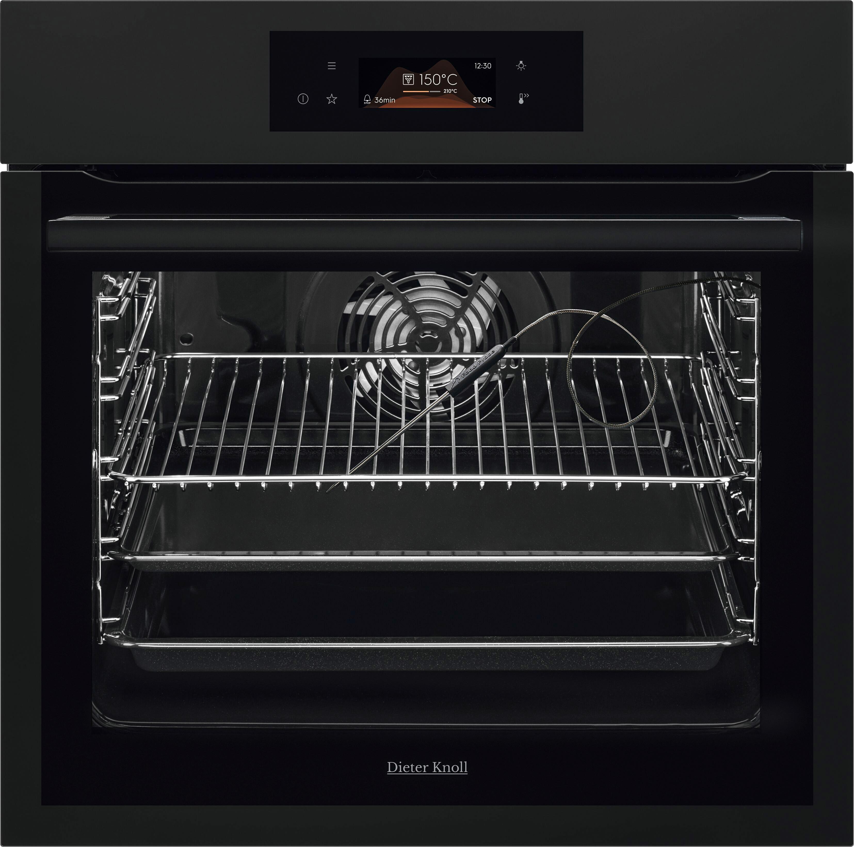 Einbaubackofen Schwarz - Schwarz, Basics, Glas/Metall (59,4/59,4/56,9cm) - Dieter Knoll