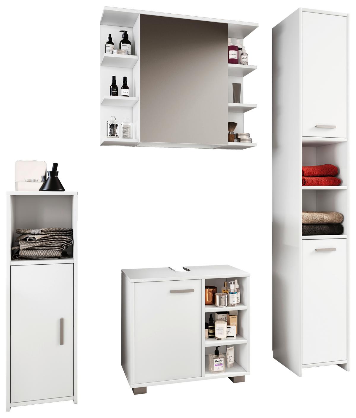 Kopalnica Zalo, Bela - bela, Moderno, leseni material (140cm) - MID.YOU