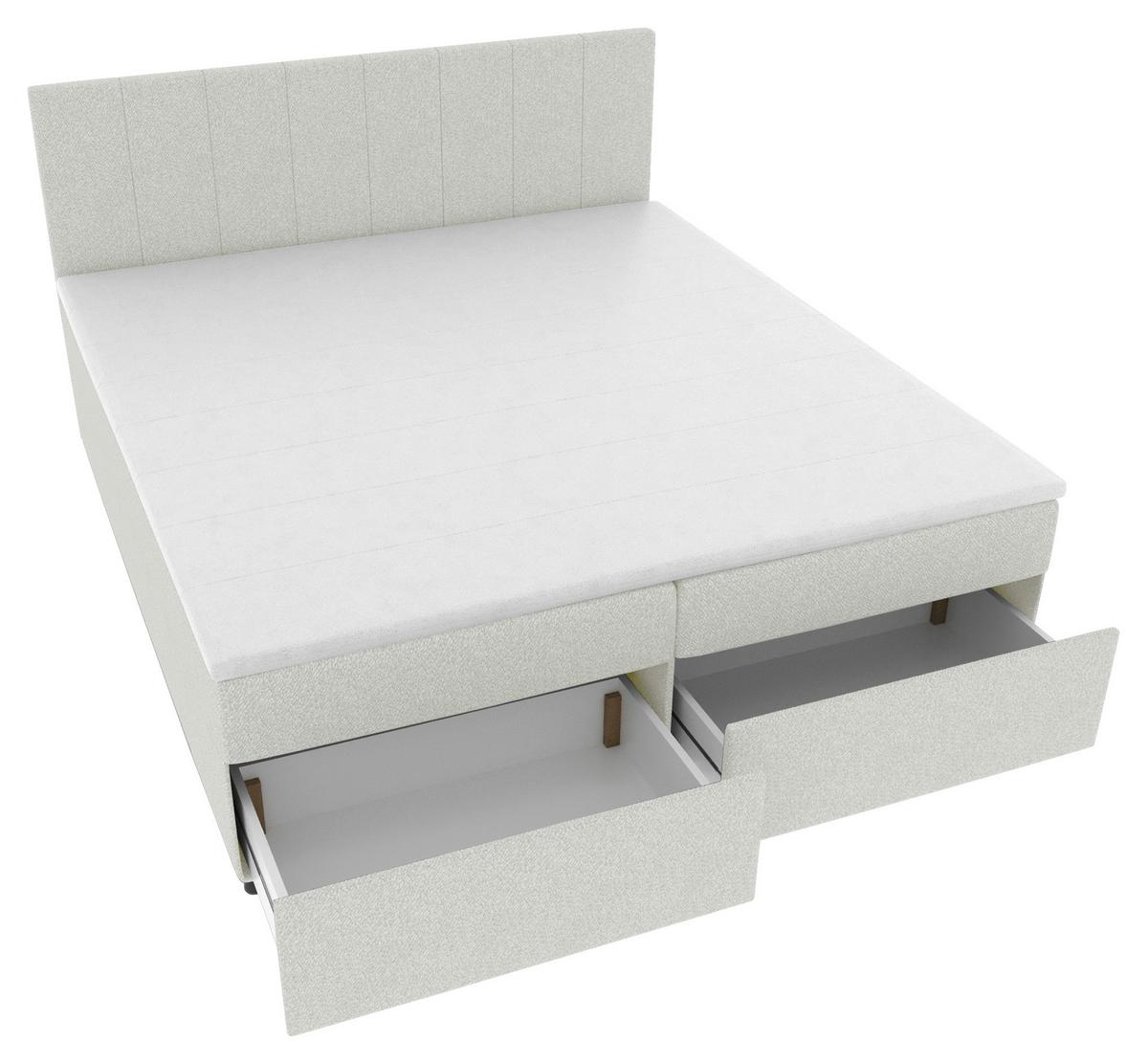 Boxbett Odin Grau ca. 160x200cm - Schwarz/Grau, KONVENTIONELL, Kunststoff/Textil (160/200cm) - Based