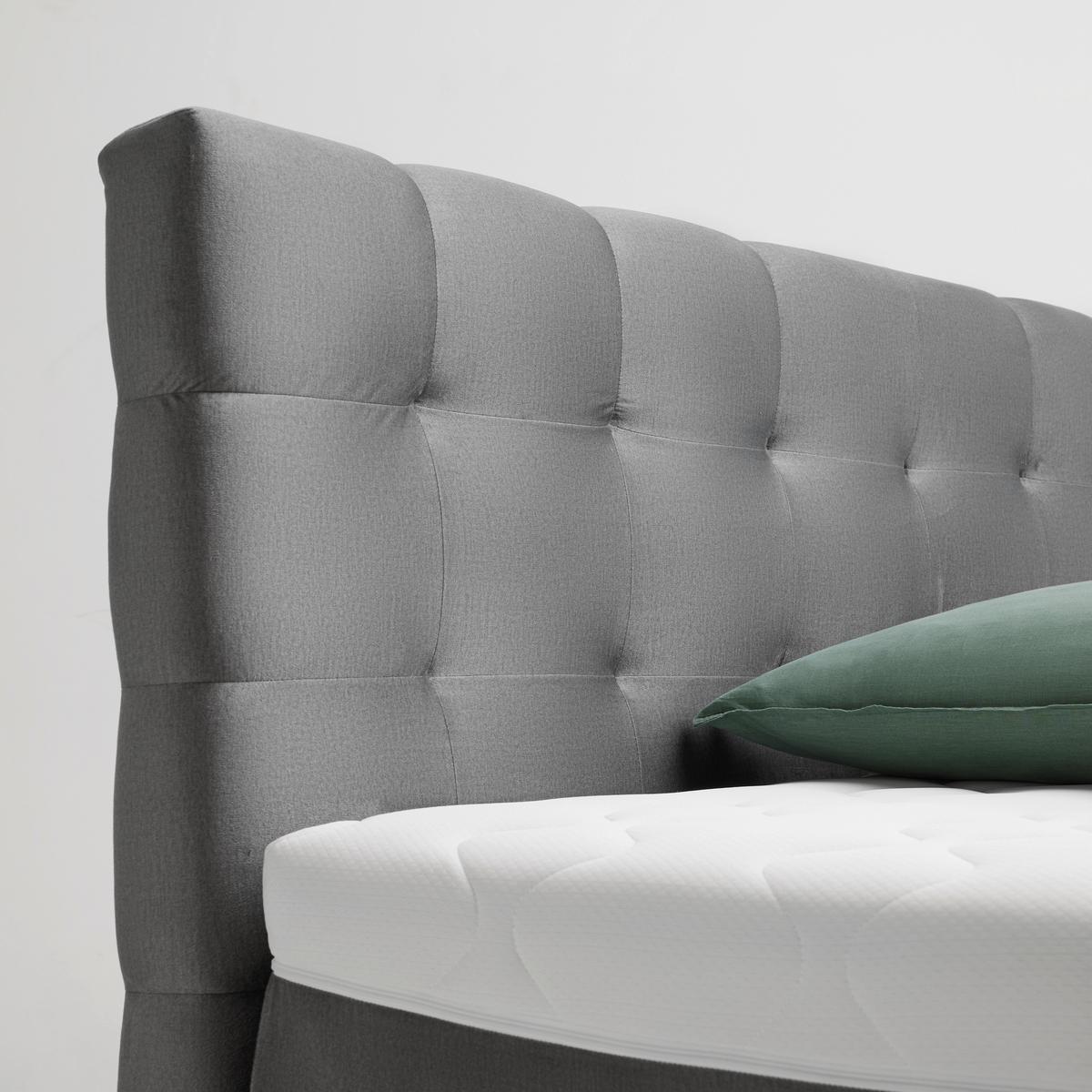 Boxspringbett In Grau Ca. 160x200cm - Schwarz/Grau, Konventionell, Holz/Holzwerkstoff (160/200cm) - Premium Living