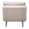 BÄDDFÅTÖLJ MALIC - beige/ekfärgad, Modern, metall/textil (80/84/90cm) - Bessagi Home