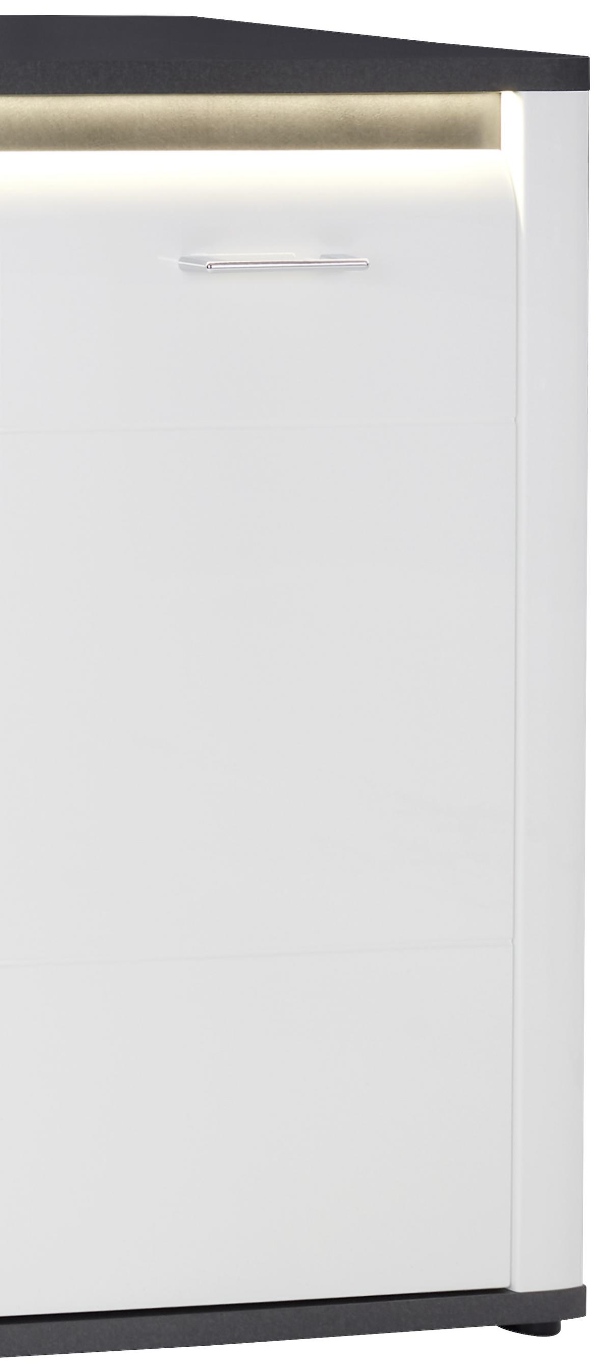 Servantă Alassio - alb/grafit, Modern, material pe bază de lemn (203,6/86,2/40,5cm) - Mömax