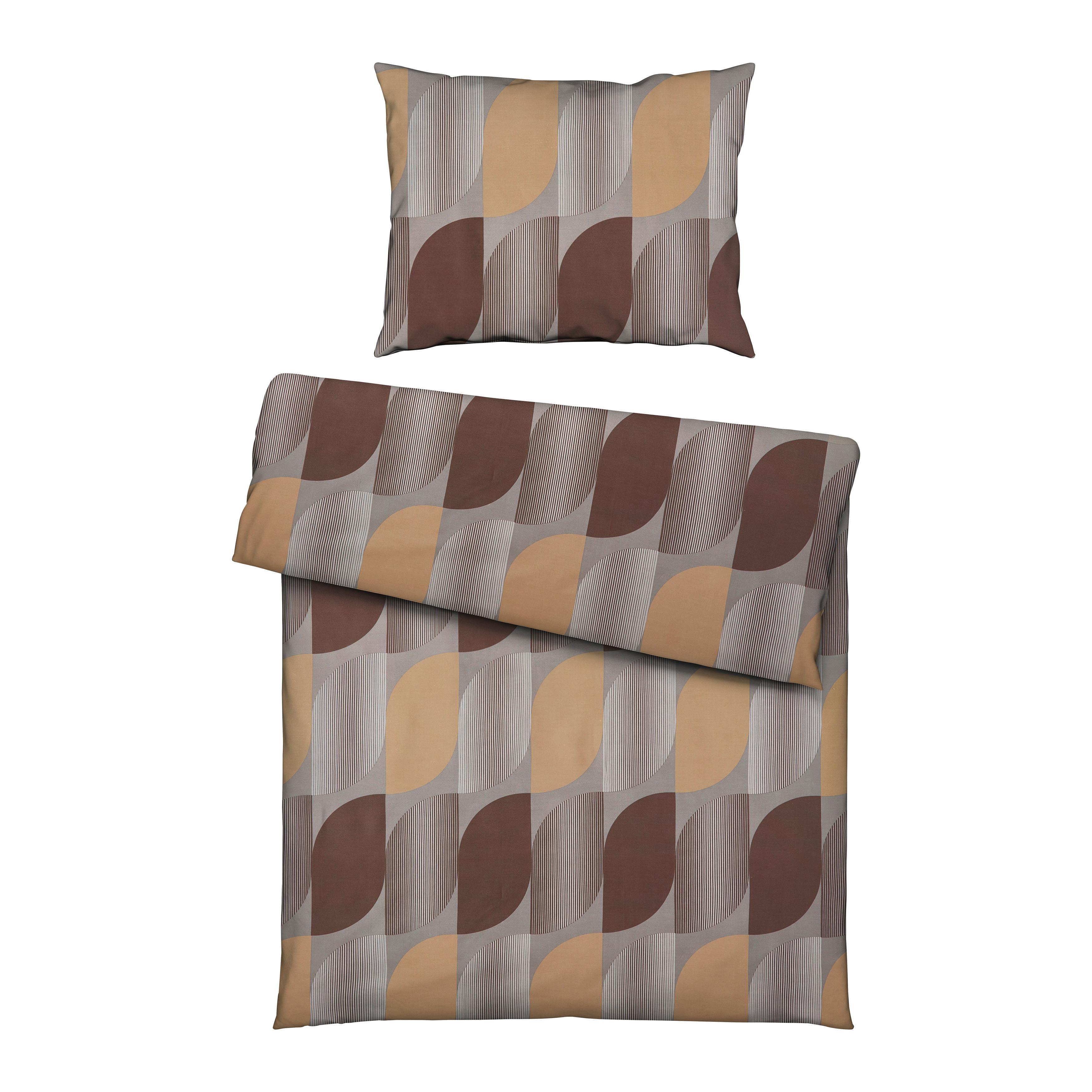 Posteljina Gala 140x200/60x80cm - tamno siva/bež, tekstil (140/200cm) - Mömax