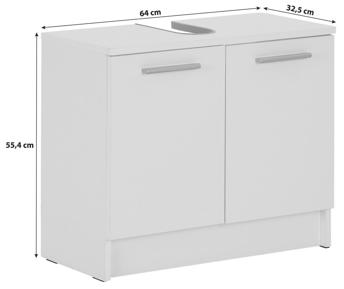 Bază pentru lavoar Verona - alb, Konventionell, material pe bază de lemn (64/55,4/32,5cm)