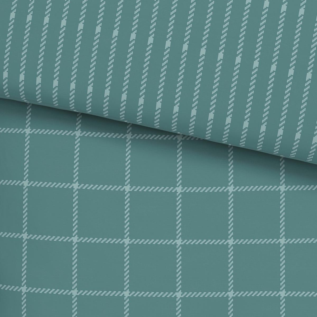 Bettwäsche Karo Allover Mineralblau ca. 135x200cm - Blau, KONVENTIONELL, Textil (135/200cm) - Mömax