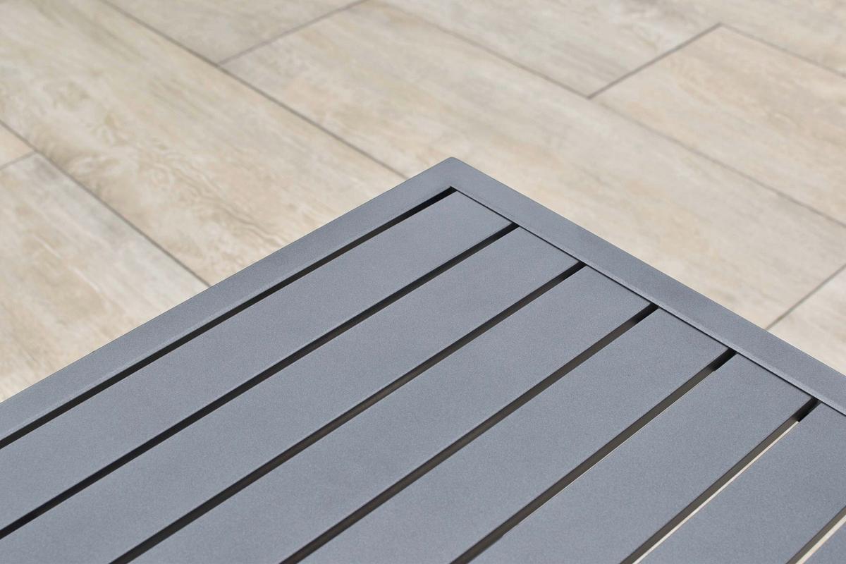 Balkontisch Graphit klappbar - Graphitfarben, KONVENTIONELL, Metall (91/60/88cm) - Gardenson