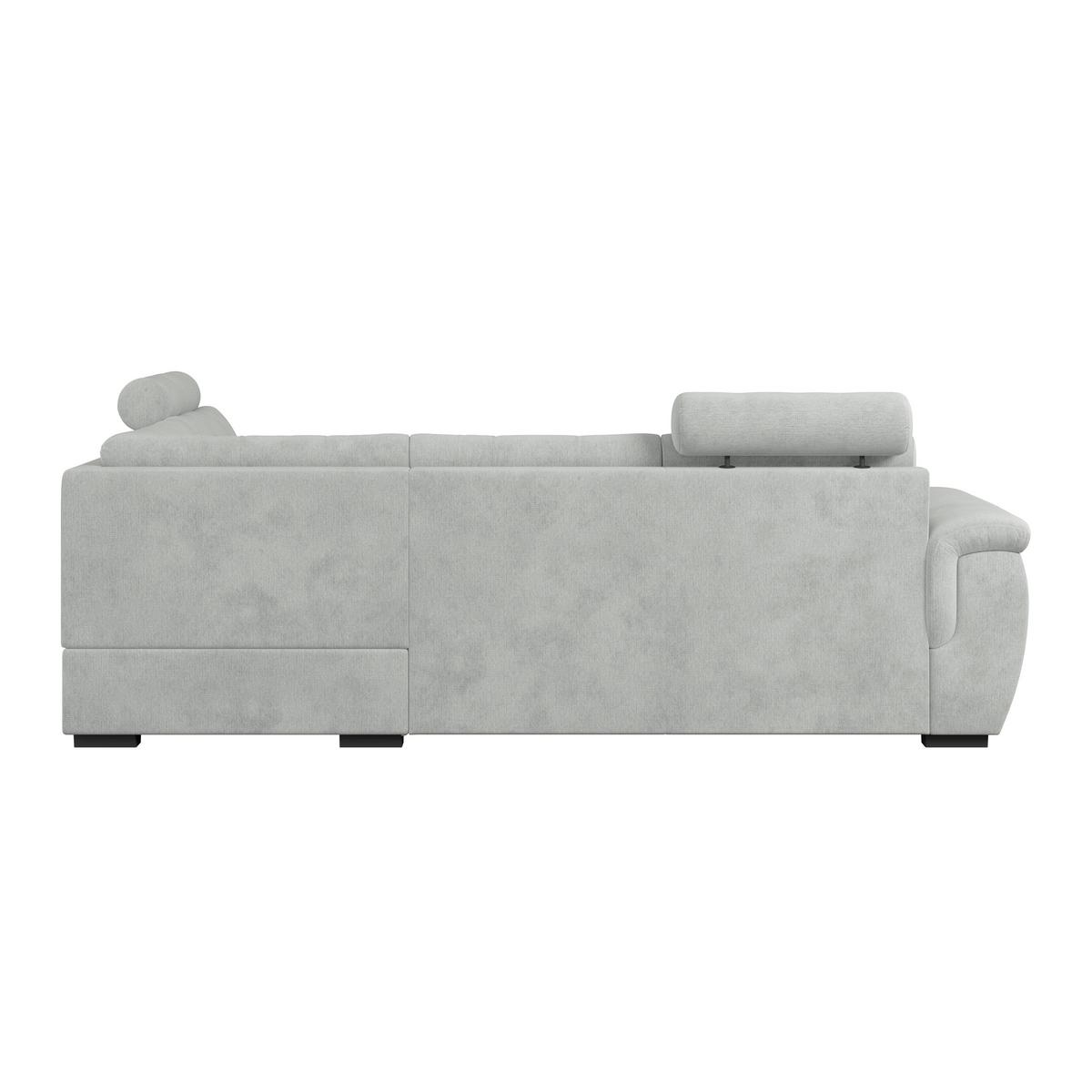 Ugaona Garnitura Falco New - sivo-bela/crna, Konvencionalno, tekstil/plastika (251/183cm) - Ondega