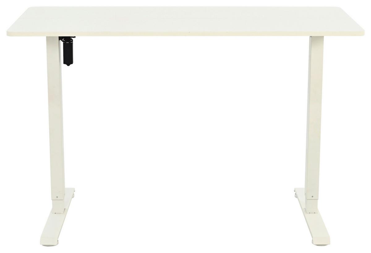 Dvižna Miza Emil 3, Bela, 120x72-118cm - bela, Trend, kovina/leseni material (120/72-118/60cm)