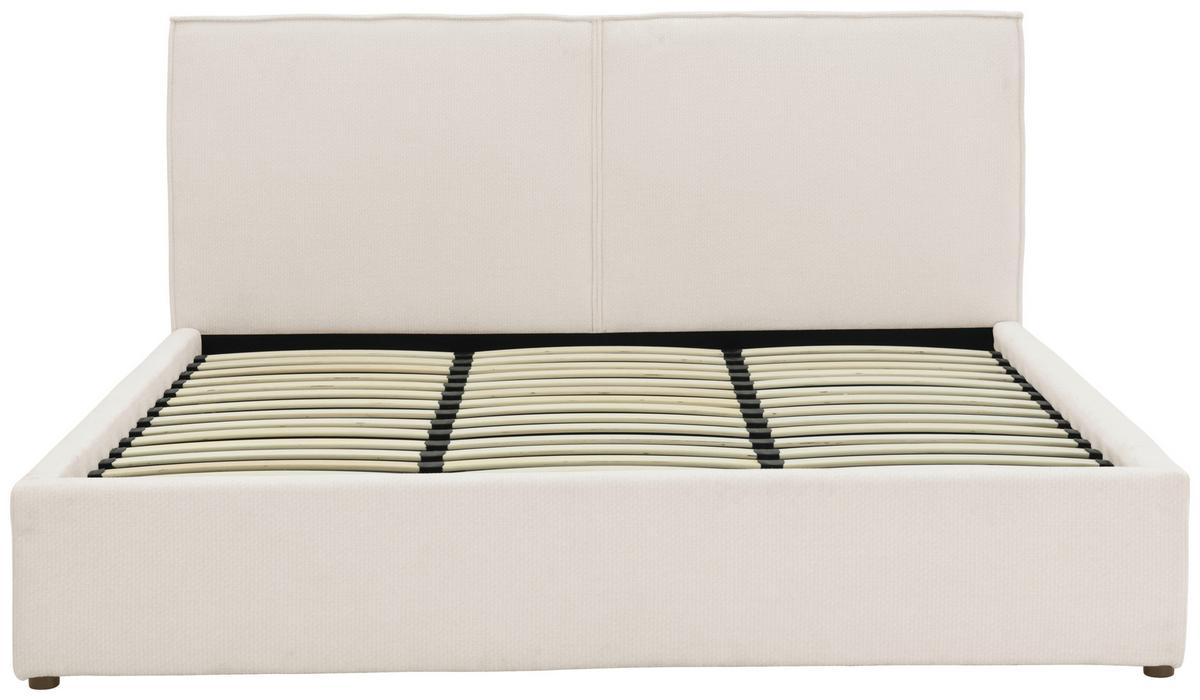 Oblazinjena Postelja Lino, Bež, 180x200cm - črna/barve hrasta, Design, kovina/umetna masa (195/105/222cm) - Livetastic