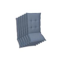 Sesselauflagenset Blau, 6-teilig - Blau, Basics, Textil (50/7/120cm)
