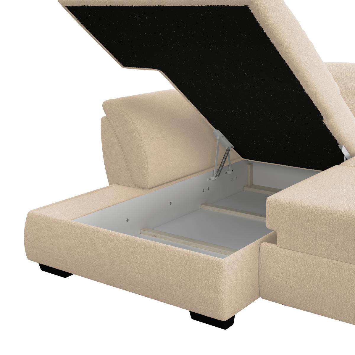 Kutna Garnitura Berisso - bež/crna, Konvencionalno, tekstil/plastika (187/278cm) - Ondega