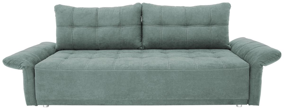 Canapea Bigsofa PASCAL - verde mentă, Basics, plastic/lemn (221/91/107cm) - Modern Living