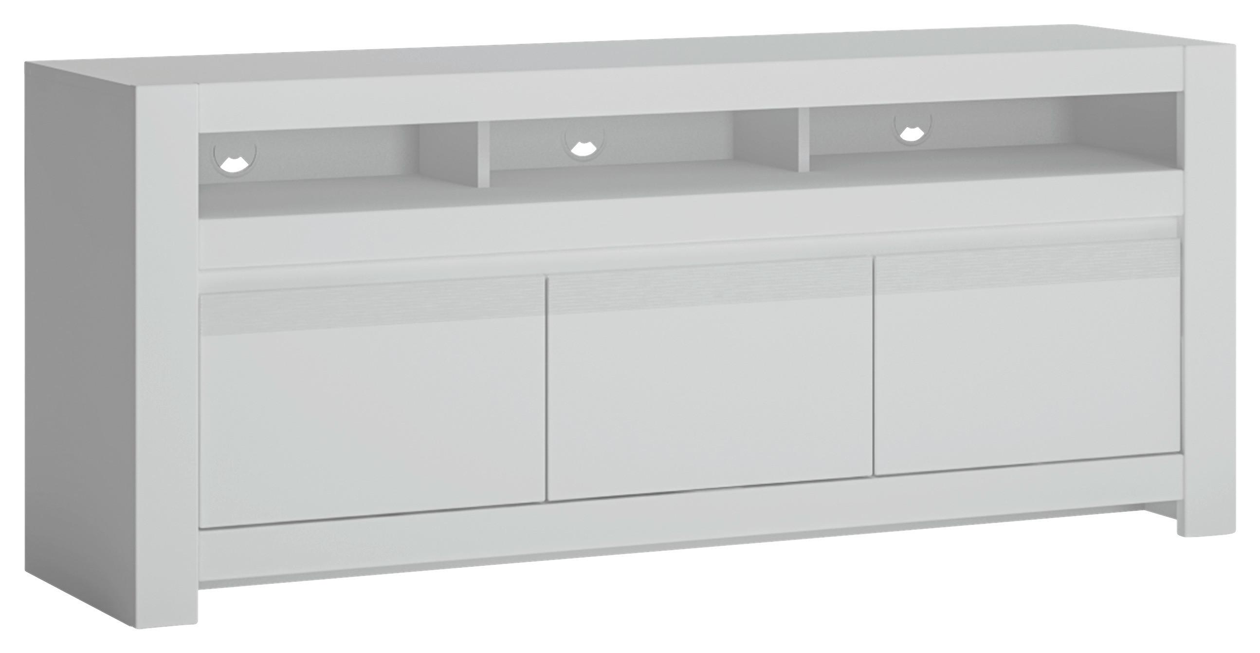 Tv Komoda Novi - bijela, Moderno, drvni materijal (153,4/65/42,2cm) - Premium Living