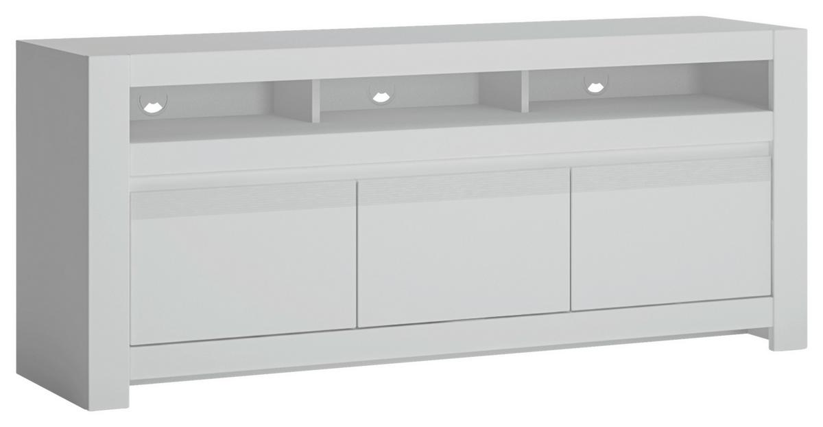 Tv Komoda Novi - bijela, Moderno, drvni materijal (153,4/65/42,2cm) - Premium Living