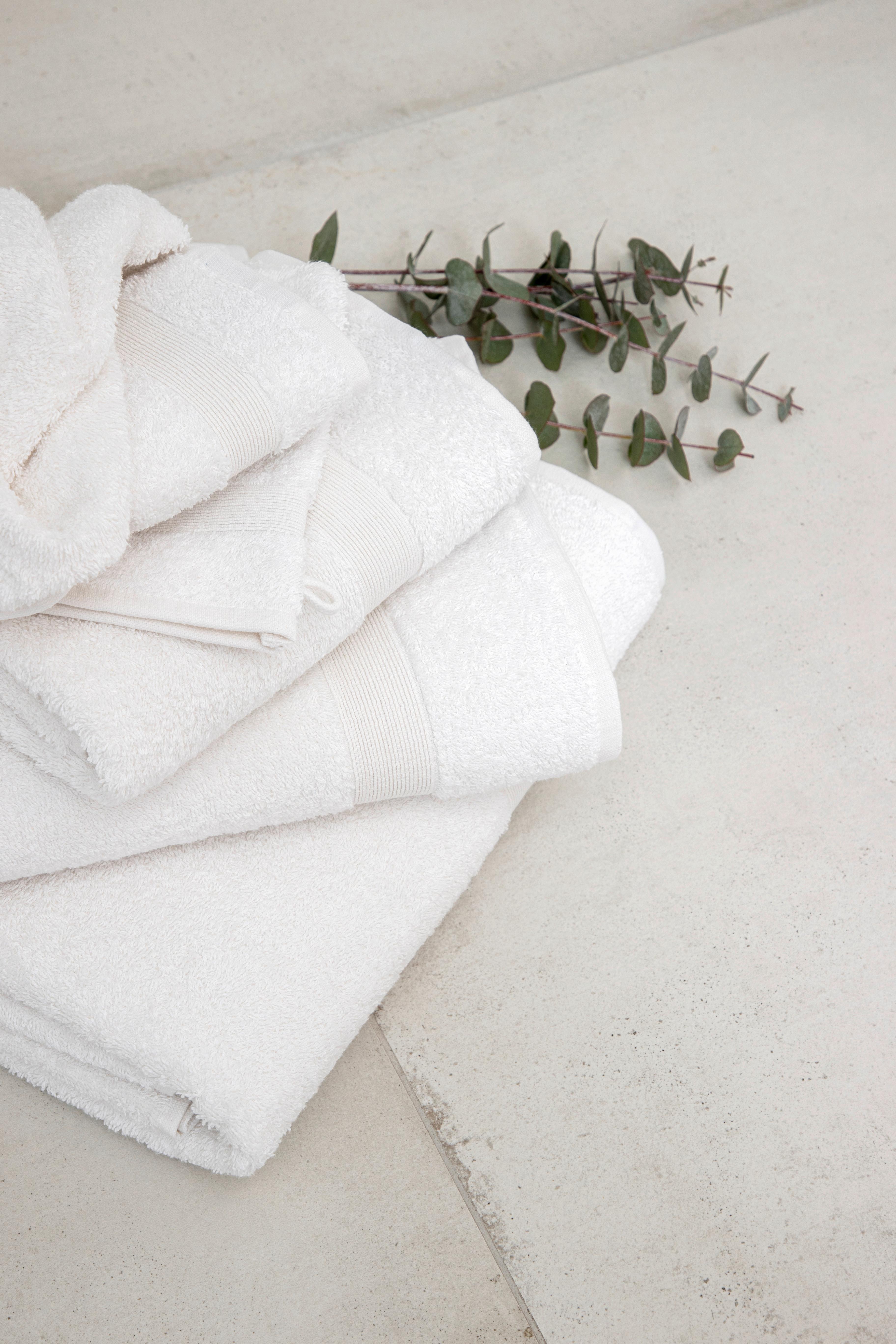 Badetuch Silke Weiß ca. 100x150cm - Weiß, Textil (100/150cm)