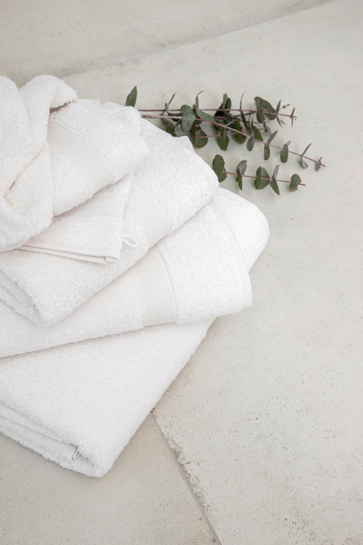 Badetuch Silke Weiß ca. 100x150cm - Weiß, Textil (100/150cm)