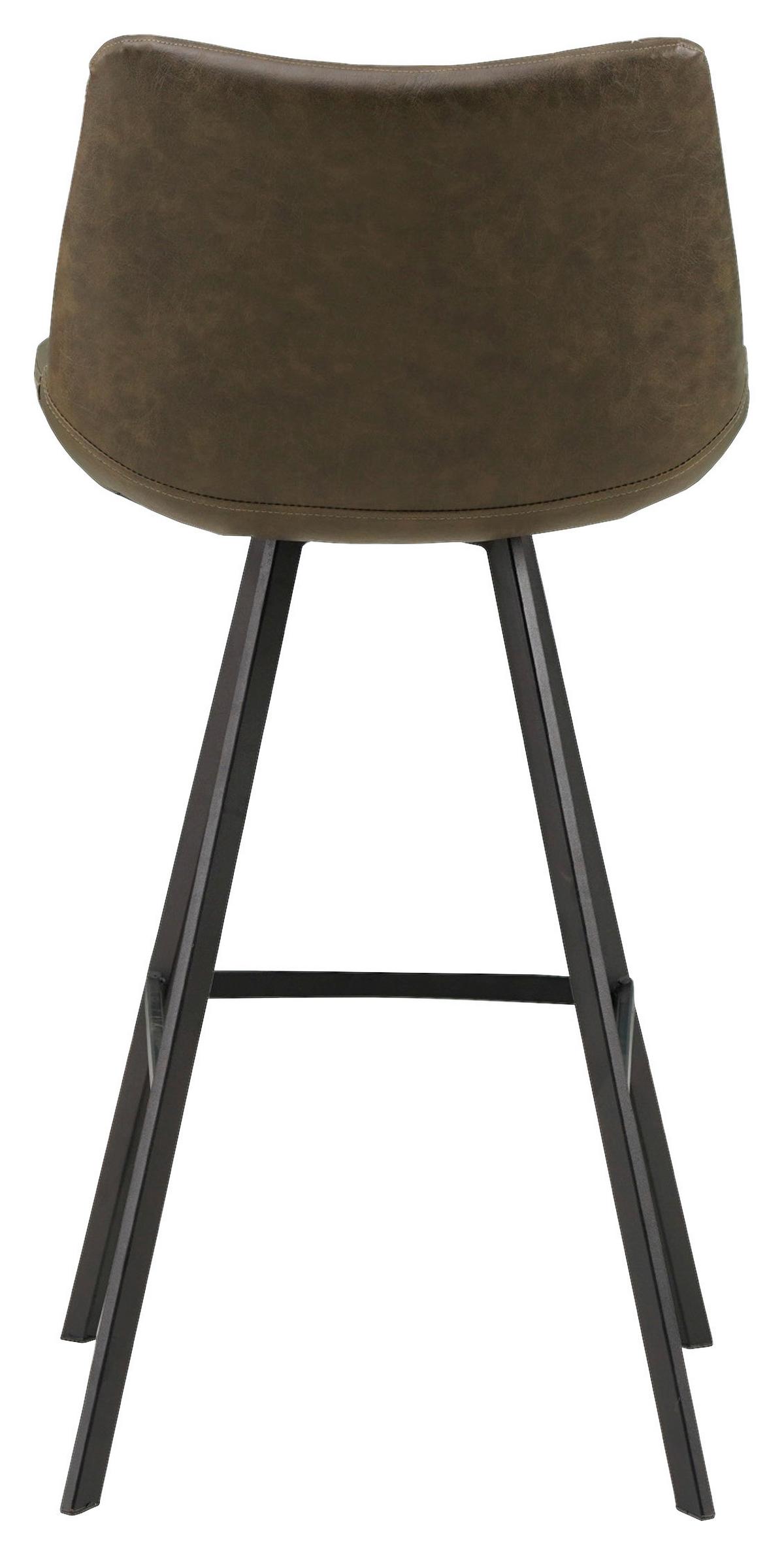 Barhocker-Set Bowie 2er-Set ca. 50x102 cm Grün - Schwarz/Grün, KONVENTIONELL, Textil/Metall (50/102/55cm) - MID.YOU