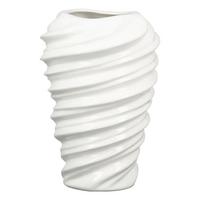 Vase Twist Weiß - Weiß, Basics, Keramik (17/27cm)