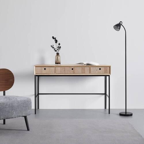 Konsolentisch Holz "Milano", ca. 120x40 cm, Esche - Eschefarben, MODERN, Holz/Metall (120/40/77cm) - Bessagi Home