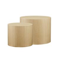 Set Klubskih Mizic Marin, Barva Hrasta, 2-Delni - barve hrasta, Design, leseni material (48-38/48-38/38-32cm) - Livetastic