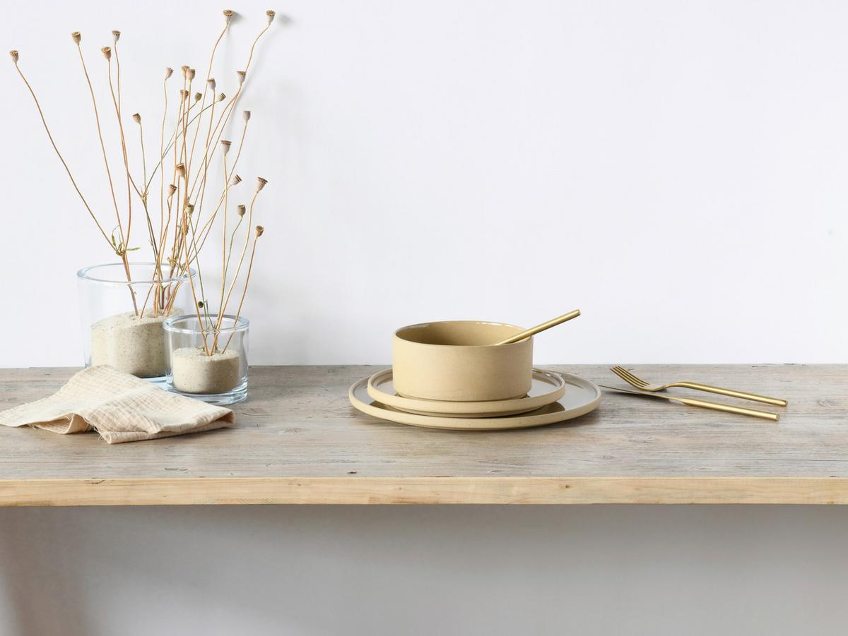 Set Skodelic Za Kosmiče Futuro Sand, 4-Delni - bež, Basics, keramika (14cm) - Creatable