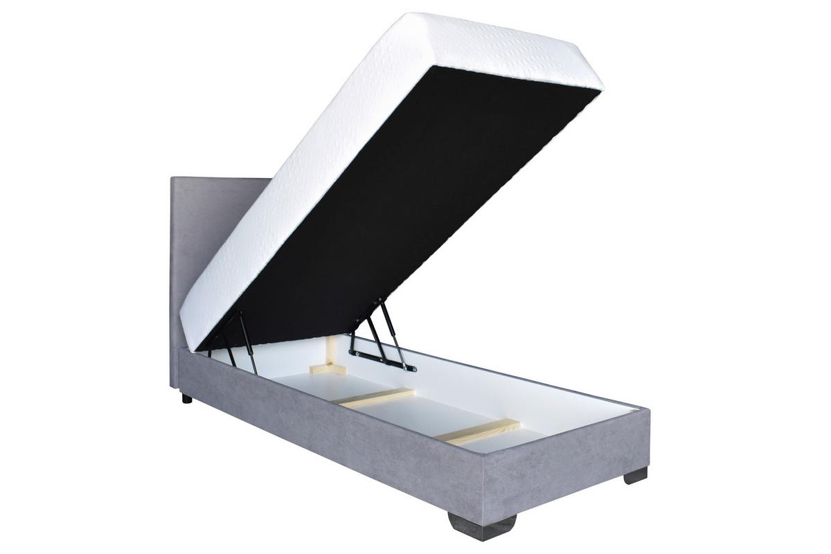 Tapecirani Krevet Morato - bijela/siva, Moderno, drvni materijal/tekstil (90/200cm) - Best Price
