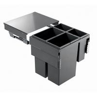 Abfallsammler 106393 Dunkelgrau - Dunkelgrau, MODERN, Kunststoff (56,8/54,5/47,9cm) - HKT