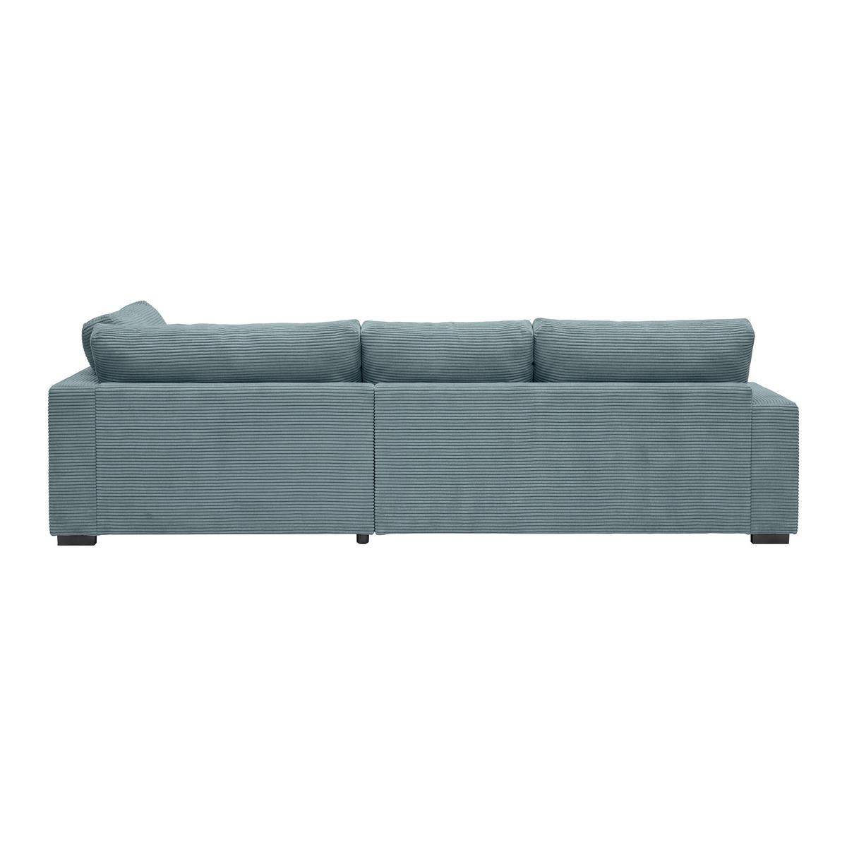 Ecksofa Pedro Petrol - Petrol/Schwarz, MODERN, Kunststoff/Textil (300/190cm) - Mömax