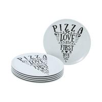 Set Krožnikov Za Pico All You Need Is Pizza, 6-Delni - bela, Trend, keramika (33cm) - Creatable