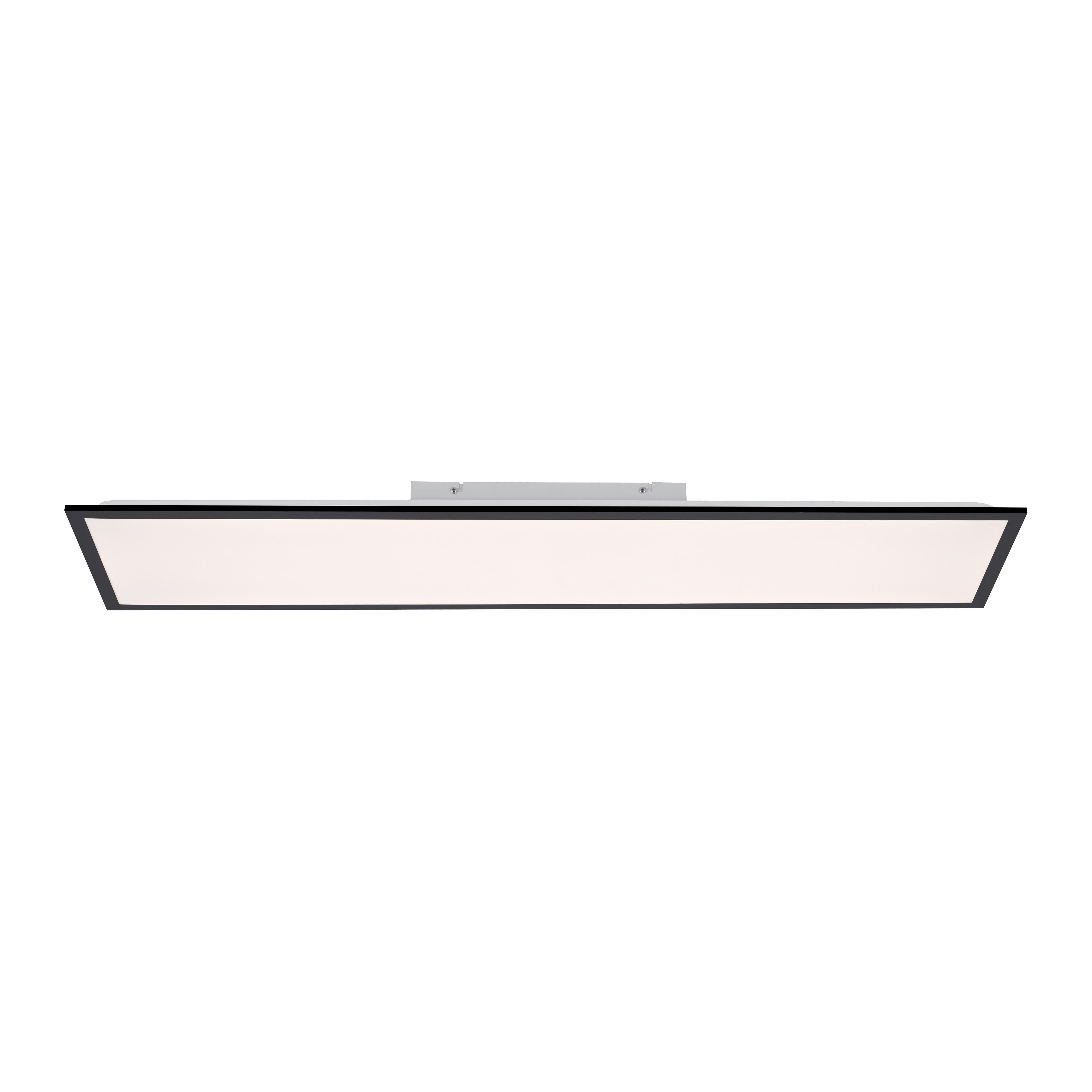 Deckenleuchte Flat in Schwarz max. 37 Watt - Schwarz, Basics, Kunststoff/Metall (119,5/29,5/7cm)