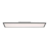 Deckenleuchte Flat in Schwarz max. 37 Watt - Schwarz, Basics, Kunststoff/Metall (119,5/29,5/7cm)