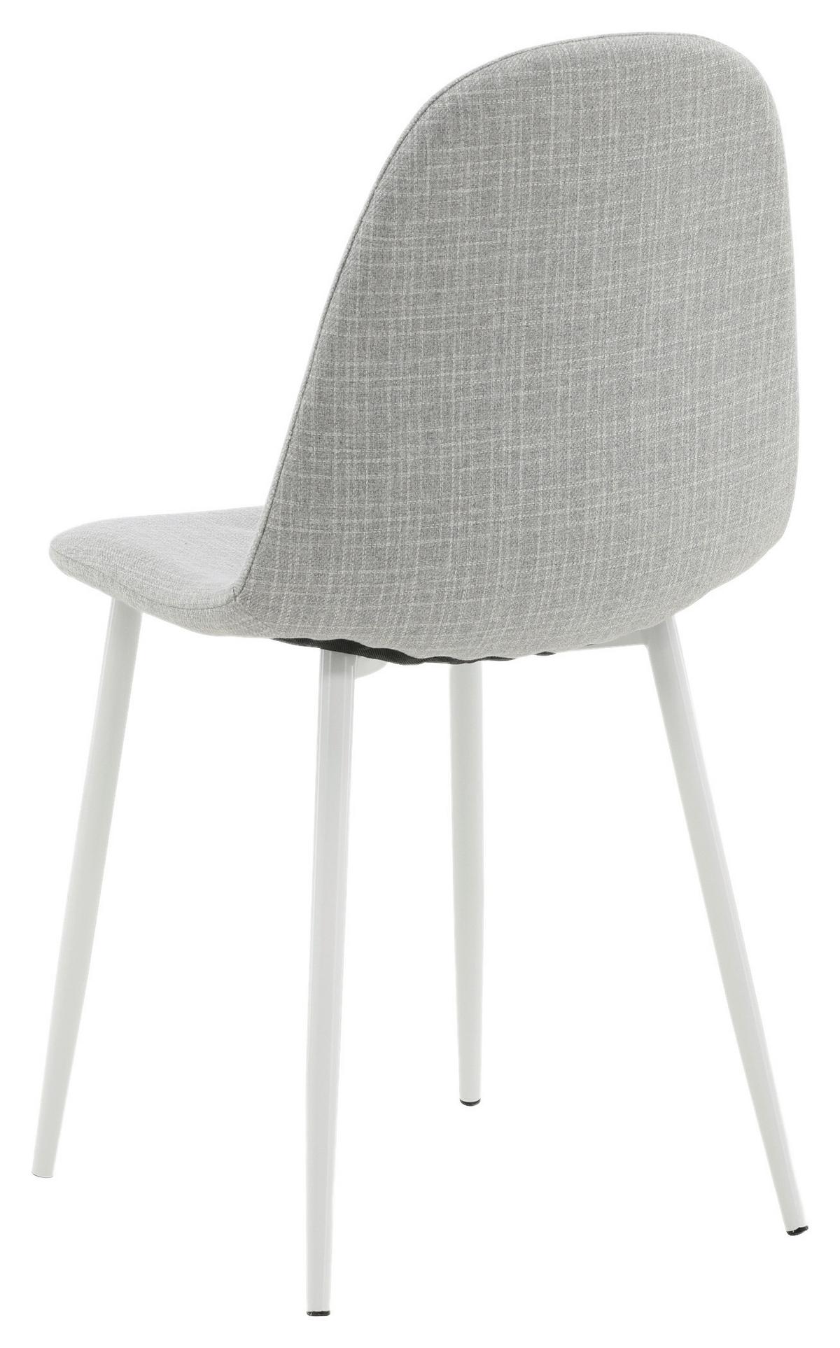 STUHL-SET POLAR - Hellgrau/Weiß, Design, Textil/Metall (44/87/53cm) - Livetastic
