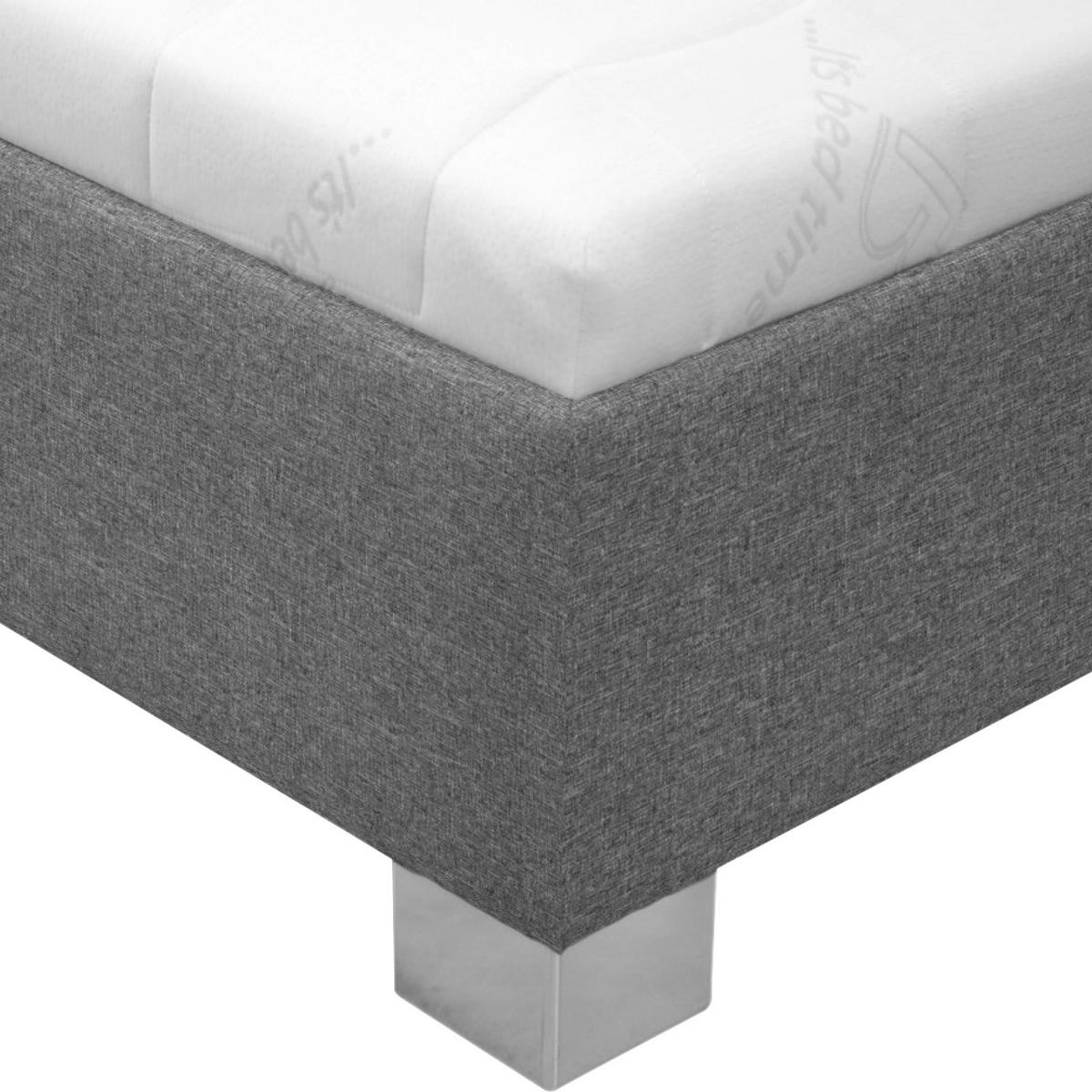 Tapecirani Krevet Stilo - bijela/siva, drvo/tekstil (120/200cm)