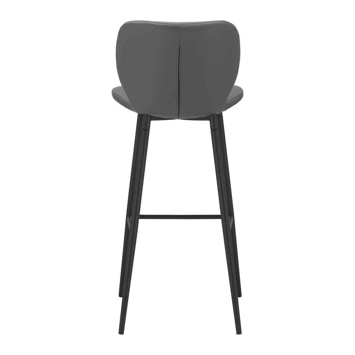 STOŁEK BAROWY IERY - czarny/szary, Modern, metal/drewno (46/111/49cm) - Bessagi Home