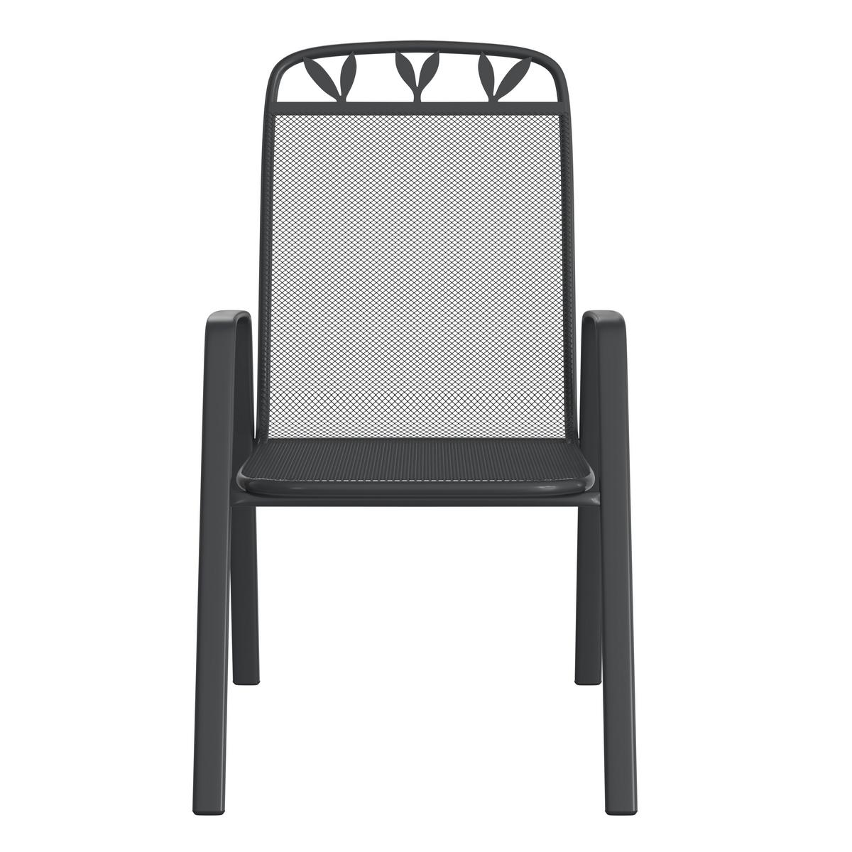 Scaun Bratislava - gri închis, Modern, metal (55/98/74cm) - Mömax