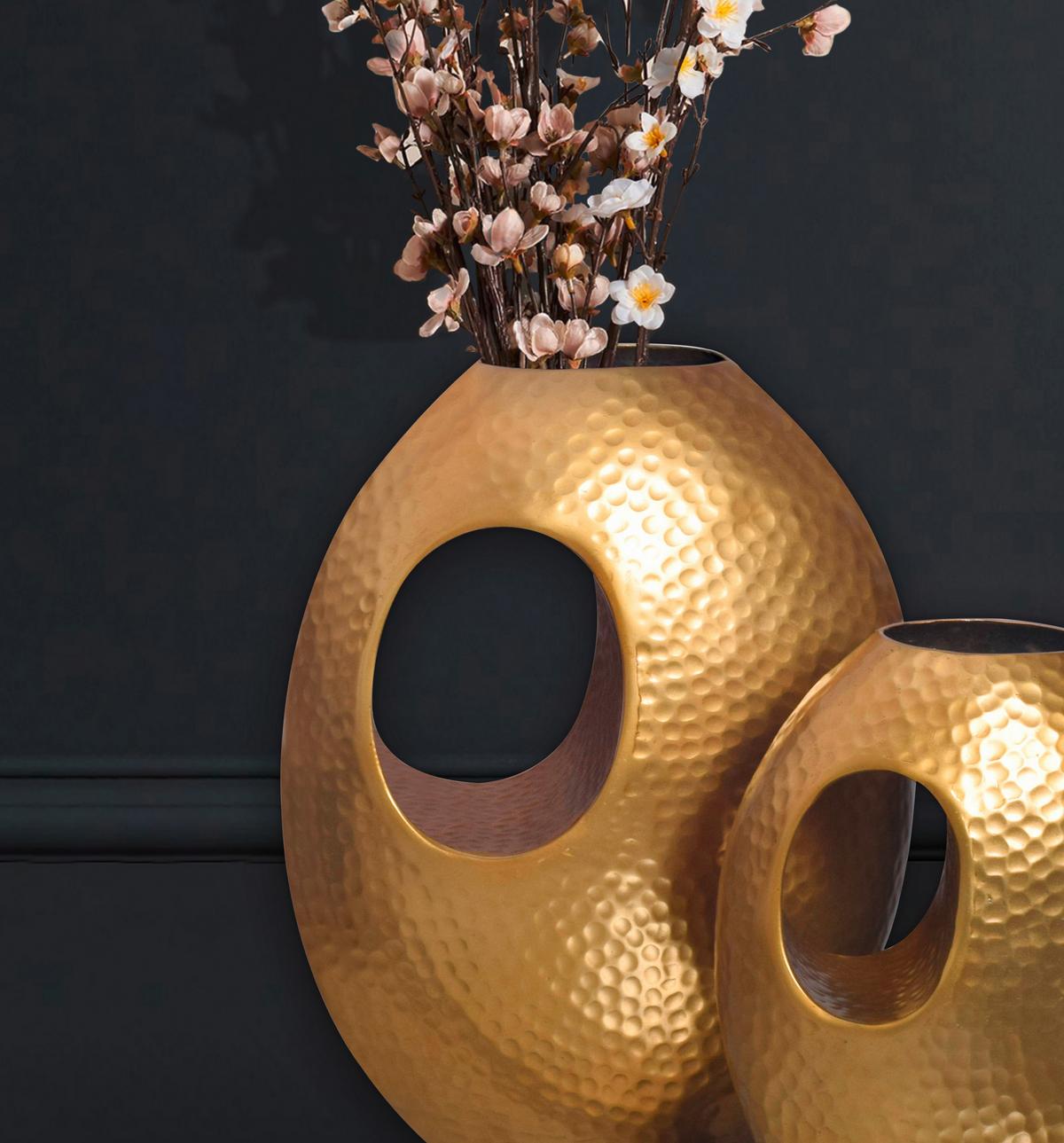 VASE WL7.188 - Goldfarben, Design, Metall (29/39/16,5cm) - Livetastic