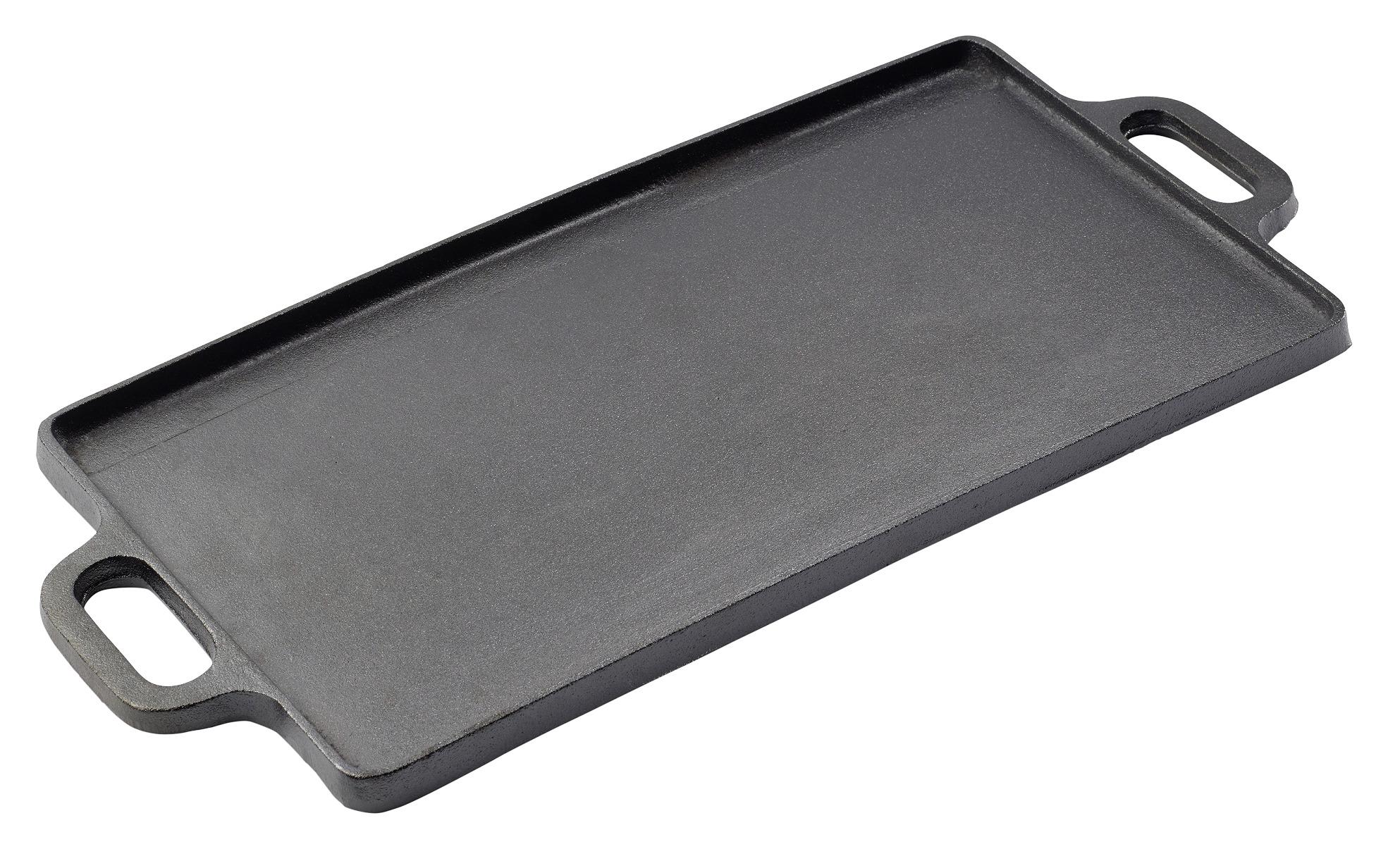 Grillzubehör Echtwerk Grillplatte-Gusseisen Schwarz - Schwarz, Trend, Metall (50,5 /23/1,5cm) - Echtwerk