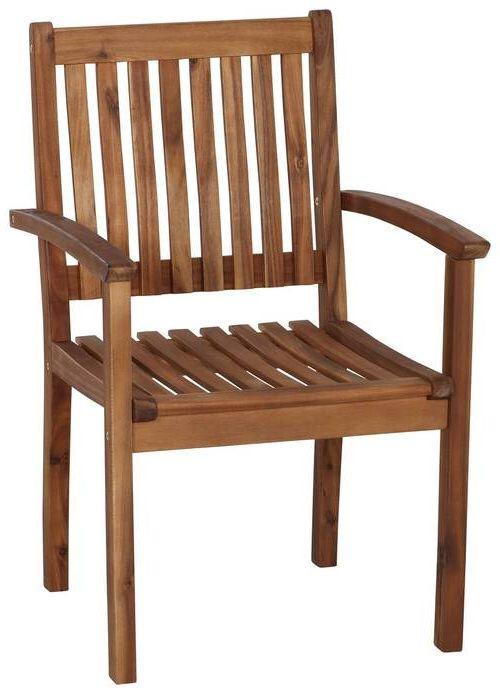 Gartenstuhl 2er Set Akazie klappbar - Akaziefarben, KONVENTIONELL, Holz (59/92,5/62cm) - Siena Garden