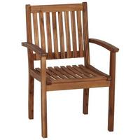 Gartenstuhl 2er Set Akazie klappbar - Akaziefarben, KONVENTIONELL, Holz (59/92,5/62cm) - Siena Garden