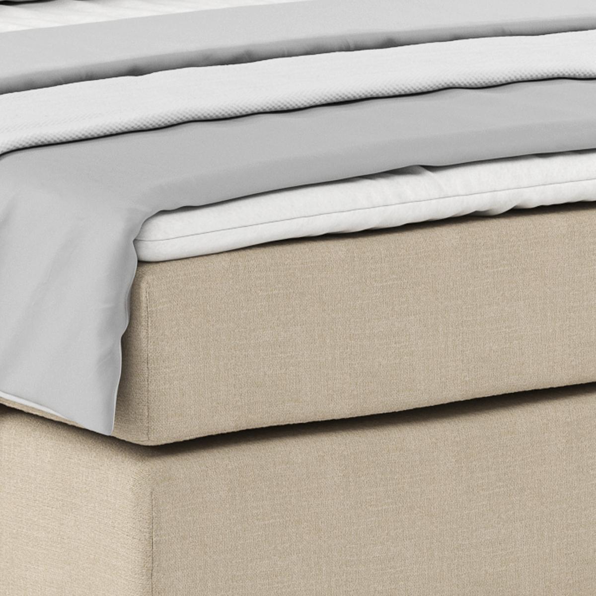 Boxspring Krevet Nero - boje kroma/krem, Konvencionalno, tekstil/metal (140/200cm) - Best Price